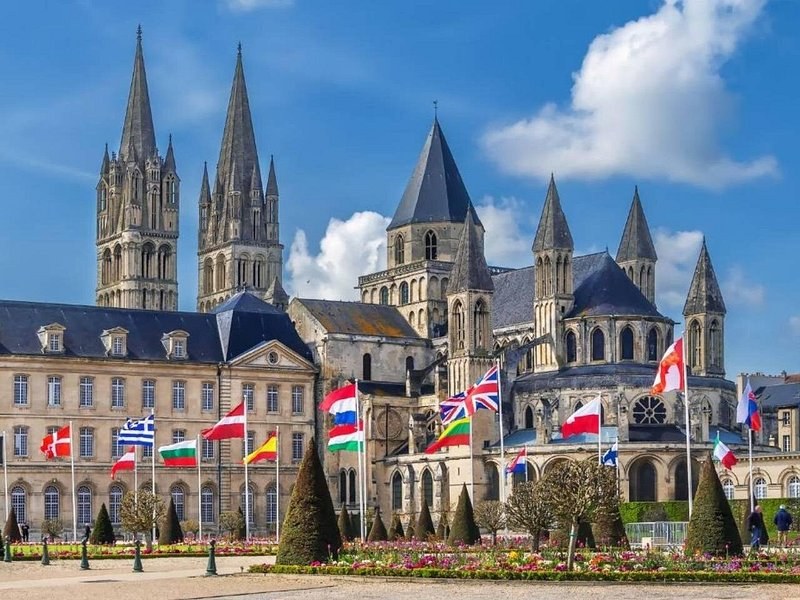 The twin towers of the Abbaye aux Hommes in Caen